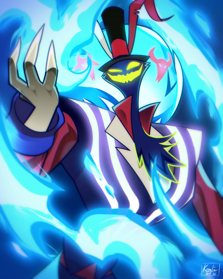 Helluva Boss - Asmodeus, cel-shading, 8.25 x 10.25 in