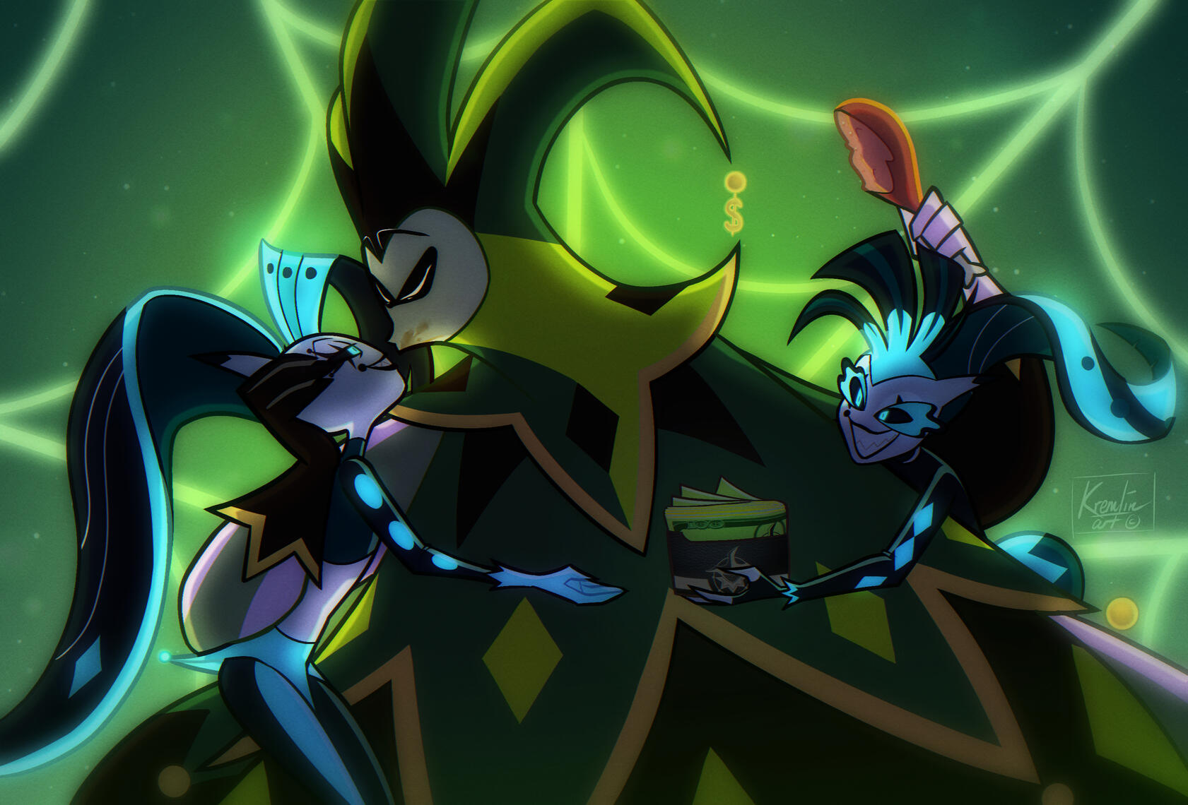 Helluva Boss - Greed Bitches, 8.25 x 10.25 in